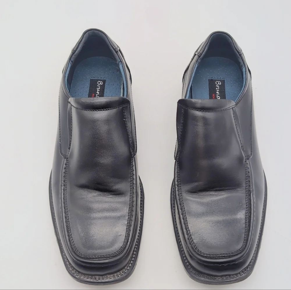 Bruno Marc Goldman - 02 Men's Sz 7 Black Slip-On Dress Shoes
